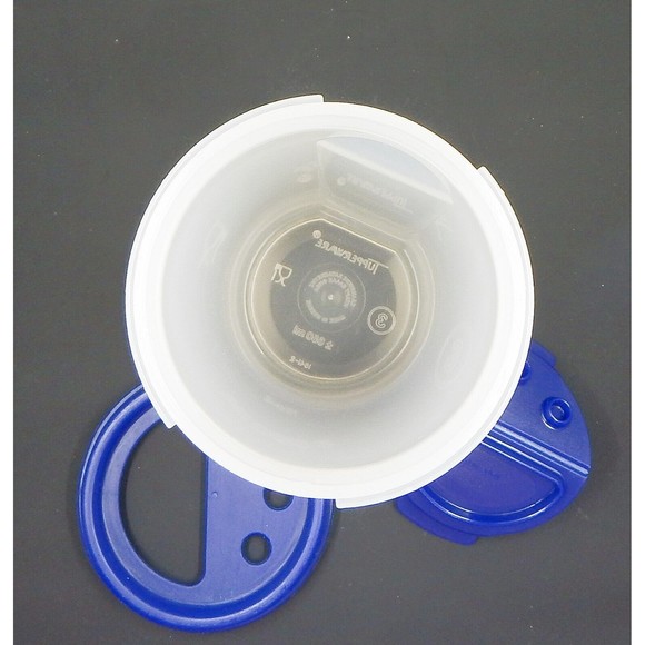 Tupperware Modular Mates Round 1641-2 Blue Shaker And Pour Keeper Lid 1913-4 - Picture 9 of 9